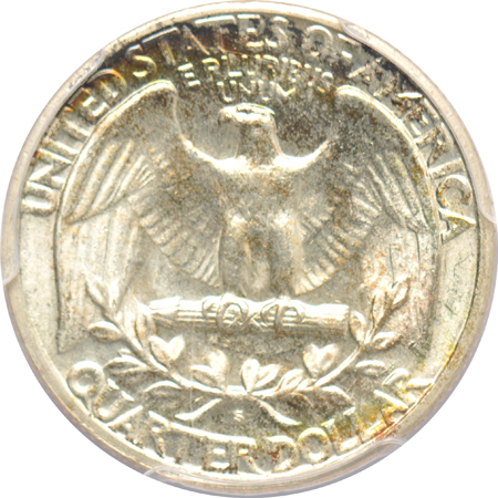 Twelve UNC Washington quarters certified by PCGS