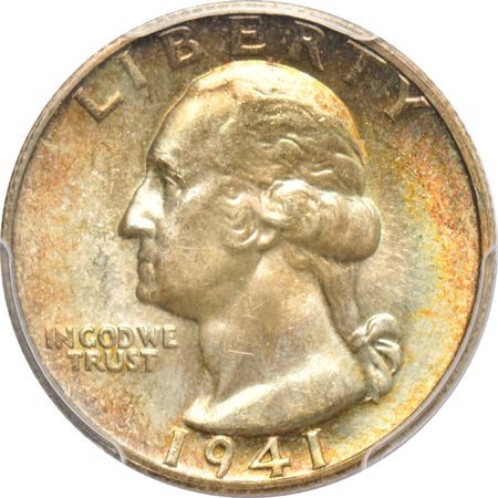 Twelve UNC Washington quarters certified by PCGS