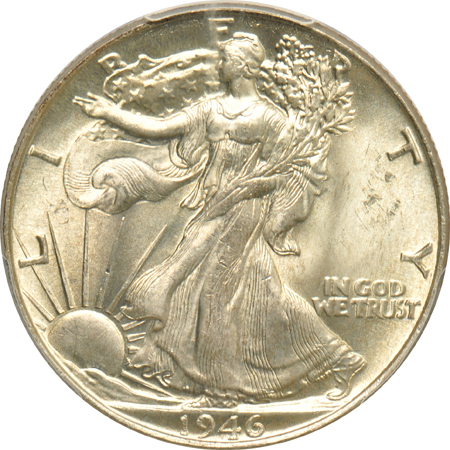 1941-S MS-64, 1945 MS-64 CAC, and a 1946 MS-64 CAC, all PCGS