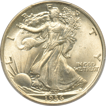 1934 MS-63, 1936 MS-63 CAC, and a 1940-S MS-63, all PCGS