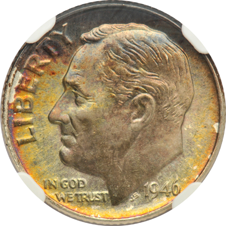 1946-D MS-66 Star FT, 1947-D MS-66, and a 1961 Double Curved Clips Error MS-65 Star, all NGC