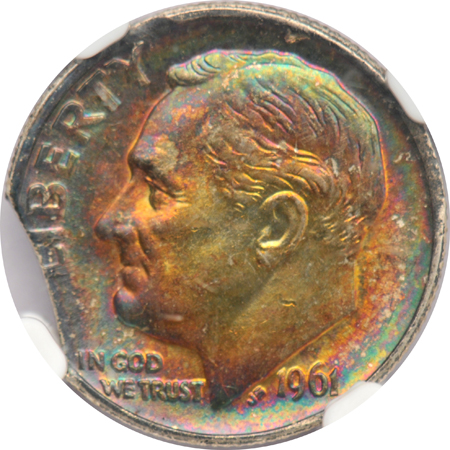 1946-D MS-66 Star FT, 1947-D MS-66, and a 1961 Double Curved Clips Error MS-65 Star, all NGC