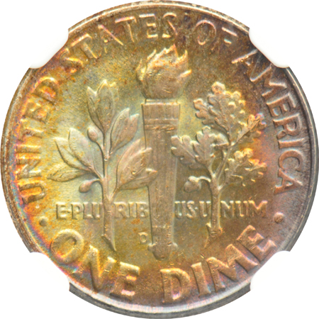 1946-D MS-66 Star FT, 1947-D MS-66, and a 1961 Double Curved Clips Error MS-65 Star, all NGC