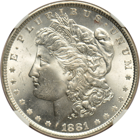 1879 MS-65 CAC, and an 1881 MS-65, both NGC