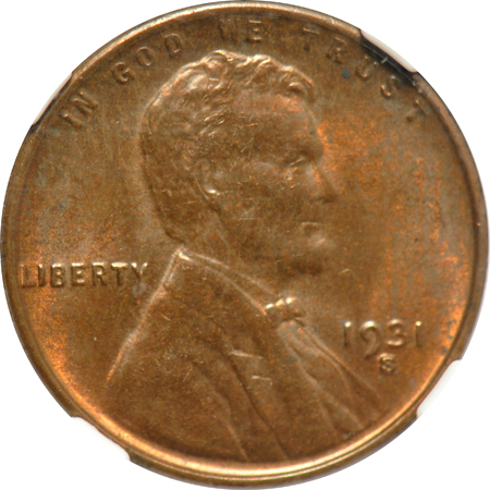 1909-S Indian cent VG-10 BN, and a 1931-S Lincoln Cent MS-63 BN, both NGC and CAC