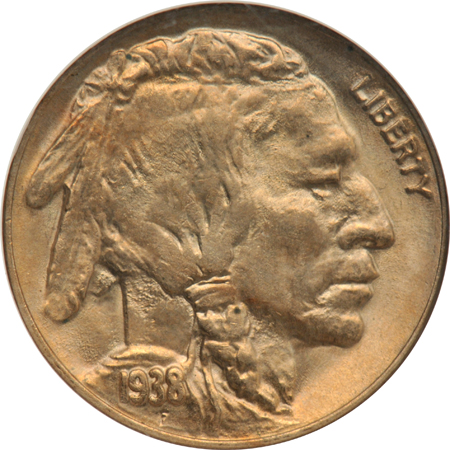 1911 Liberty nickel MS-65, and a 1938-D/D/D/S Buffalo nickel MS-64, both NGC