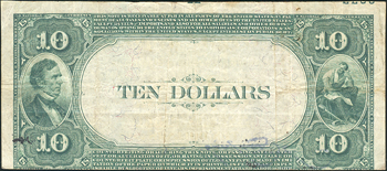 1882 $10 Value Back - San Francisco, CA Charter #5105 - VF