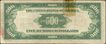 1934 $500 Chicago Star Fr# 2201* - F details/tape residue