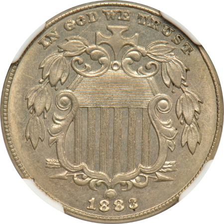 1866 Rays PCGS AU-50, 1883 NGC MS-62, and an 1883 PCGS MS-63