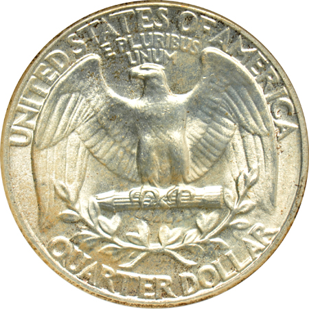 Five certified Washington quarters