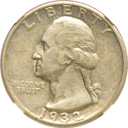 Five certified Washington quarters