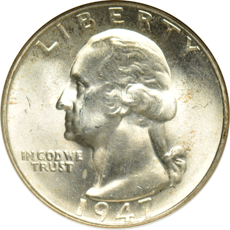 Five certified Washington quarters