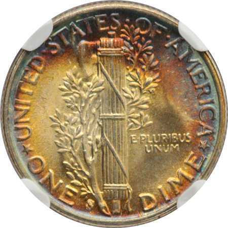 1943-S MS-66+ FB, and a 1945 MS-66, both NGC