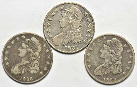 Eleven Bust half-dollars