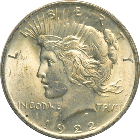 Three silver dollars in blue GSA envelopes