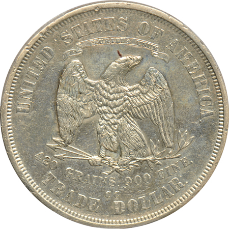 1874-CC Trade PCGS XF details/tooled