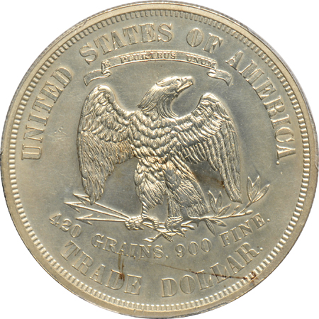 1874 Trade PCGS Proof, AU details/repaired/cleaned