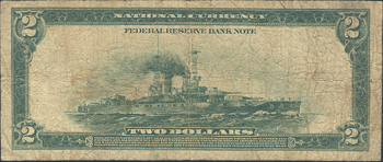 1918 $2 St. Louis Battleship Fr# 769 - PCGS VG-8