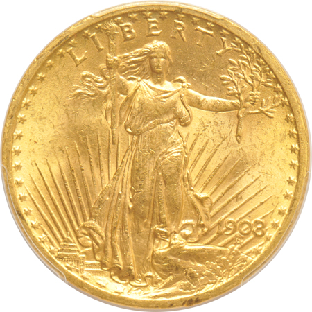 Two 1908 No Motto, PCGS MS-62 and PCGS MS-63