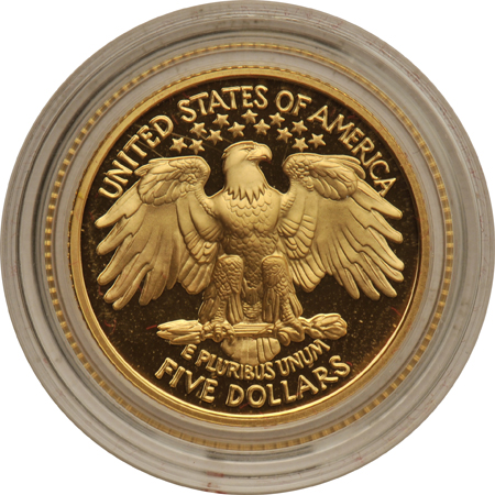 1999 Proof $5 Washington, 2014 Proof $5 Baseball, and a 2014 BU $5 Baseball