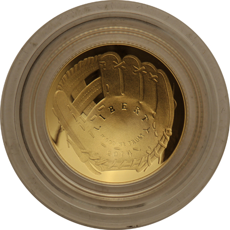 1999 Proof $5 Washington, 2014 Proof $5 Baseball, and a 2014 BU $5 Baseball