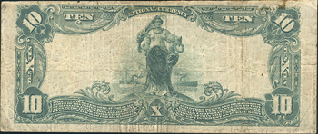 1902 $10 Blue Seal - Cape Girardeau, MO Charter #4611 - F