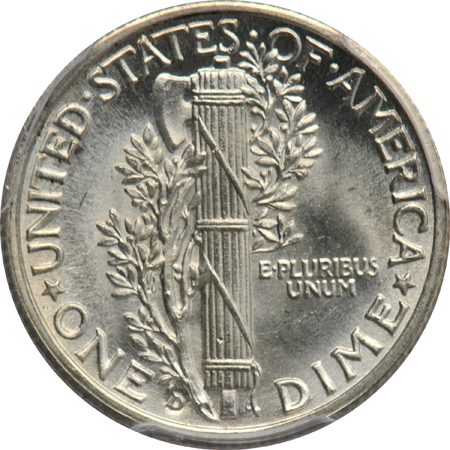 Four Gem Mercury dimes certified by PCGS