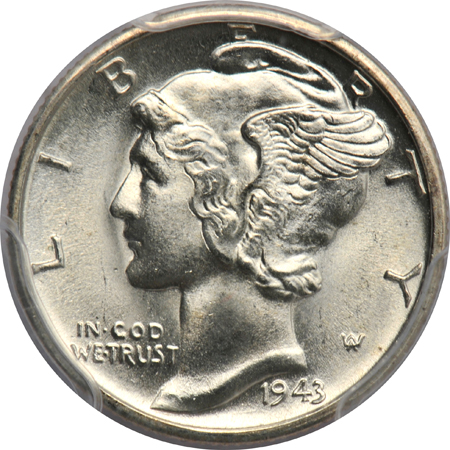Four Gem Mercury dimes certified by PCGS