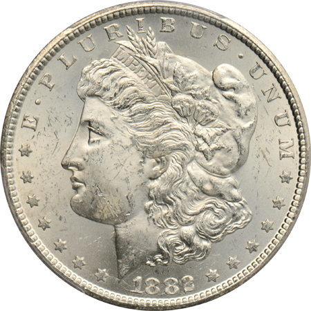 Two 1882-CC MS-63, and an 1883-CC MS-64, all PCGS
