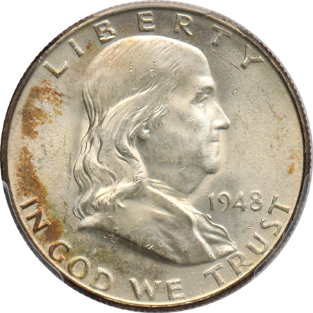 Three 1948-D, and a 1951, all PCGS MS-63FBL