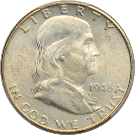 Three 1948-D, and a 1951, all PCGS MS-63FBL