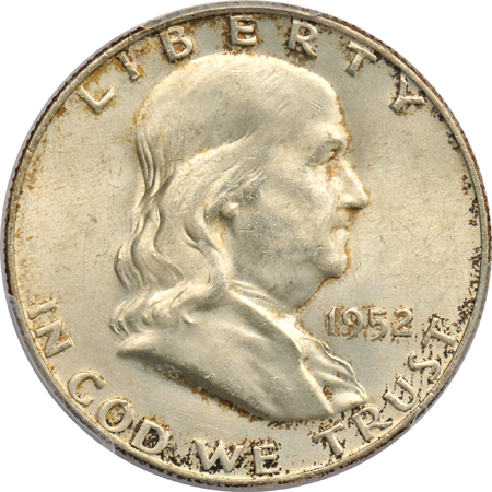 Nineteen Franklin half-dollars certified MS-64FBL by PCGS