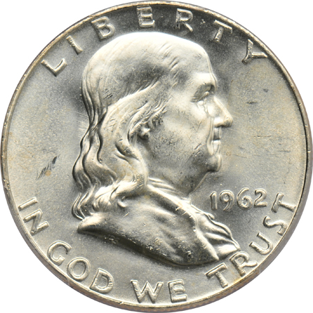 Nineteen Franklin half-dollars certified MS-64FBL by PCGS