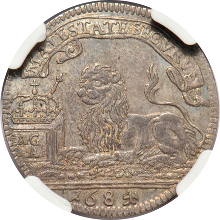Multiple - 1684 Italy Carlin, Naples NGC AU-55, and a 1790 Netherland Duit, Utrecht NGC MS-66 BN