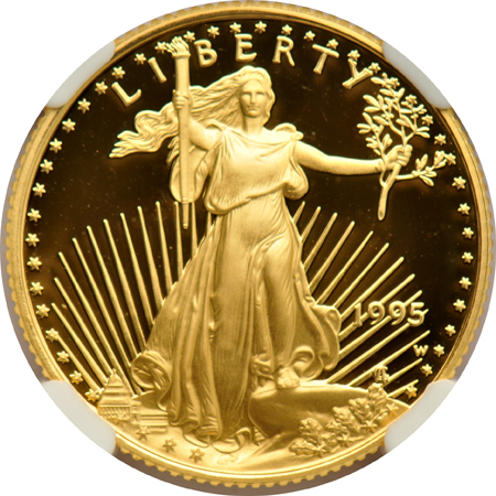1995-W 10th Anniversary Five Coin Gold and Silver American Eagle Set, NGC