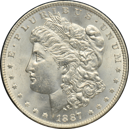 Four non-CC Morgan silver dollars in GSA holders