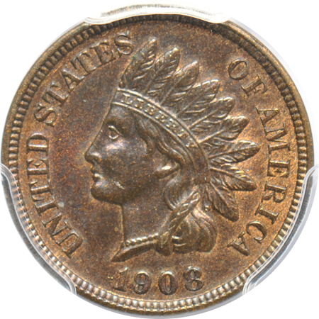 1869 Shield nickel PCGS PR-63, plus a 1908-S Indian cent PCGS MS-63BN