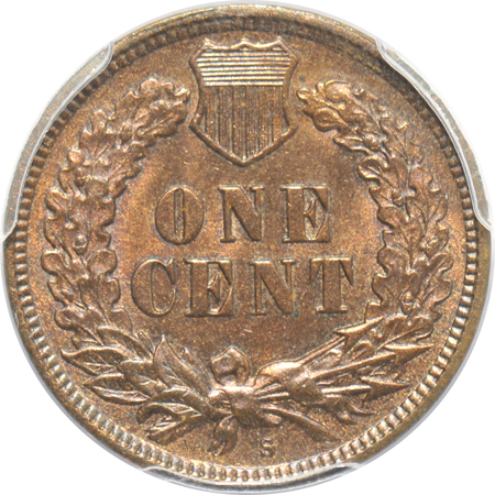 1869 Shield nickel PCGS PR-63, plus a 1908-S Indian cent PCGS MS-63BN