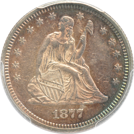 Collection of five silver type coins certified by PCGS