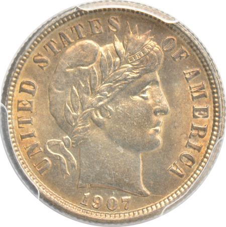 Collection of five silver type coins certified by PCGS