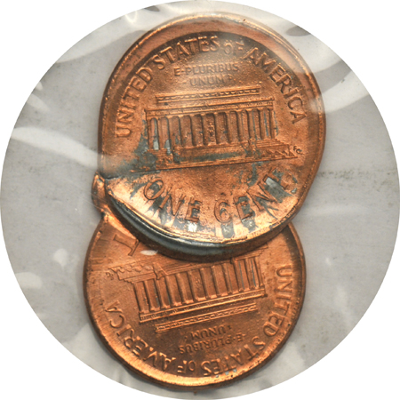 Massive group of error coins, as described