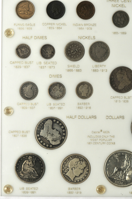 United State 19th Century type set in a Capital Plastics holder