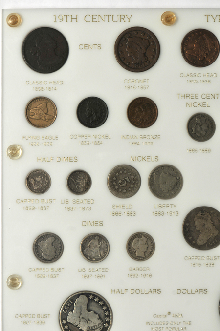 United State 19th Century type set in a Capital Plastics holder