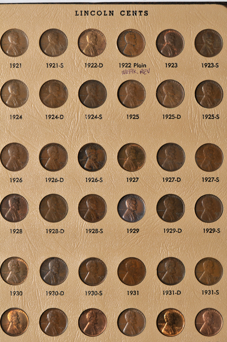 Complete collection of Lincoln cents, including proof-only issues, through 1995-S, in a Dansco 7100 album