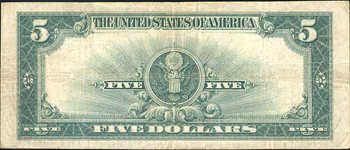 1923 $5 Porthole Fr# 282 - F
