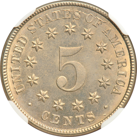 1883 Shield NGC MS-64