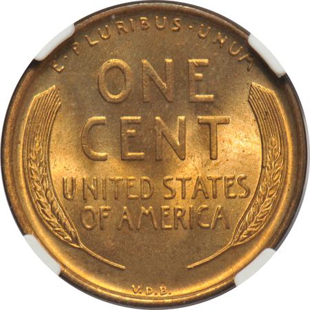 1909 VDB Lincoln NGC MS-66 RD