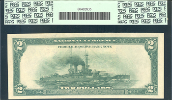 1918 $2 Chicago Battleship Fr# 767 - PCGS AU-50