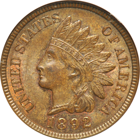 1892 MS-65 BN, and an 1893 MS-65 RD, both NGC