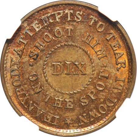 Five Mint State Civil War tokens certified by NGC